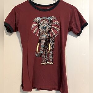 Riot Society, red elephant t-shirt, size XS.